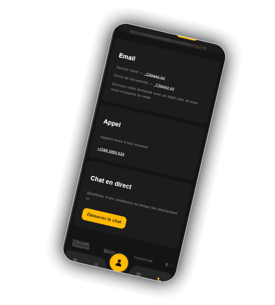 Page de support de Joka Casino montrant le chat en direct et les options de contact